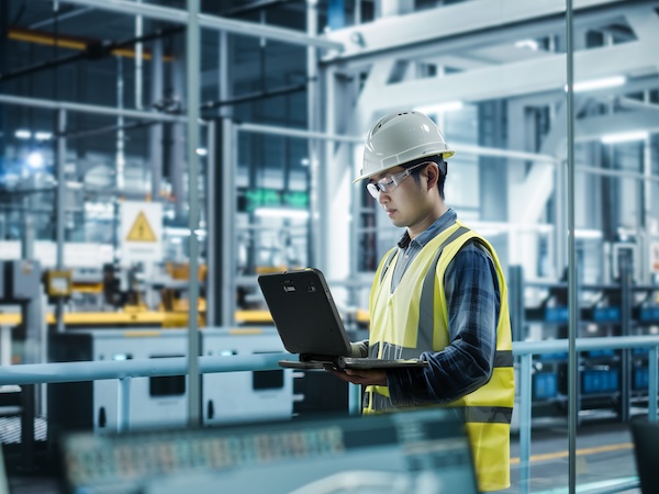 Employees using Zebra tablet